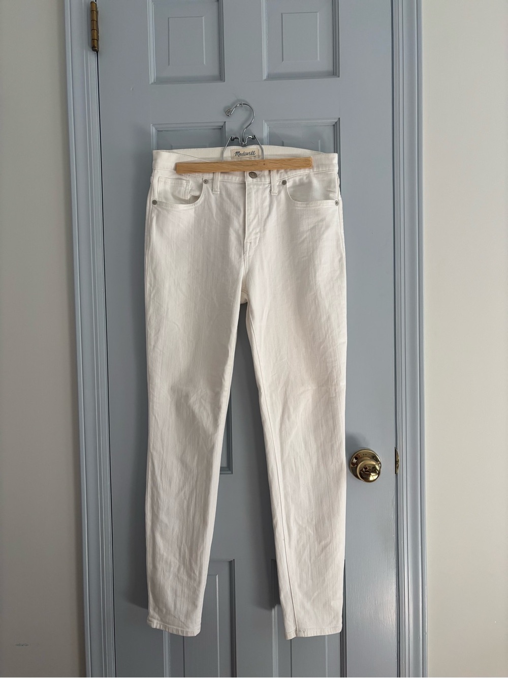 Madewell Women's White High-Rise Slim Jeans